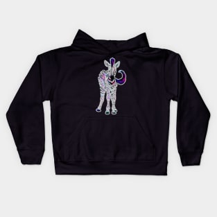 Galaxy Zebra Kids Hoodie